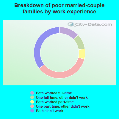 Breakdown of poor married-couple families by work experience