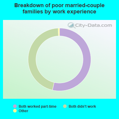 Breakdown of poor married-couple families by work experience