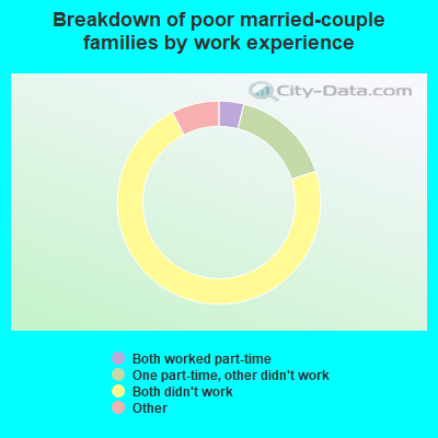 Breakdown of poor married-couple families by work experience