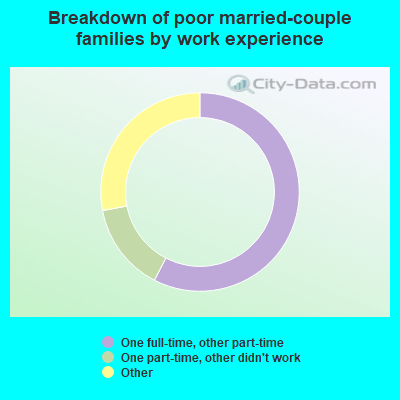 Breakdown of poor married-couple families by work experience