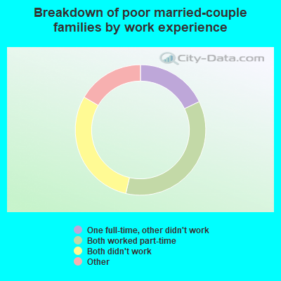 Breakdown of poor married-couple families by work experience