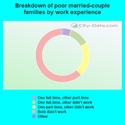 Breakdown of poor married-couple families by work experience