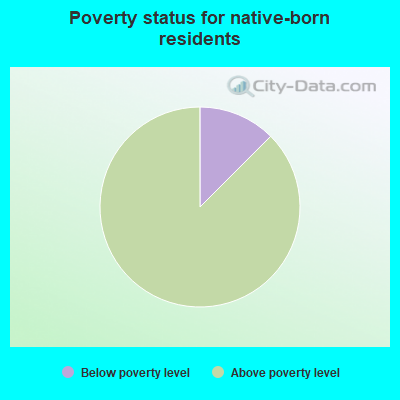 Poverty status for native-born residents