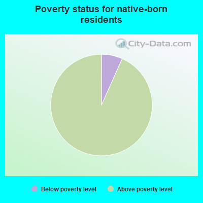 Poverty status for native-born residents