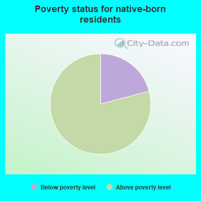 Poverty status for native-born residents