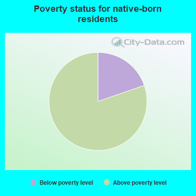 Poverty status for native-born residents