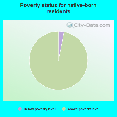 Poverty status for native-born residents