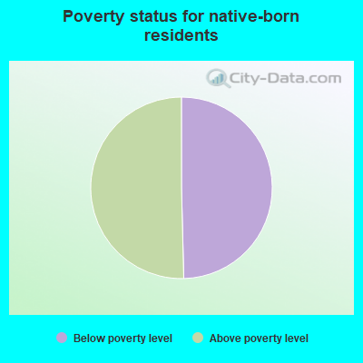 Poverty status for native-born residents