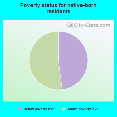 Poverty status for native-born residents