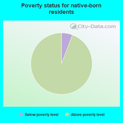 Poverty status for native-born residents