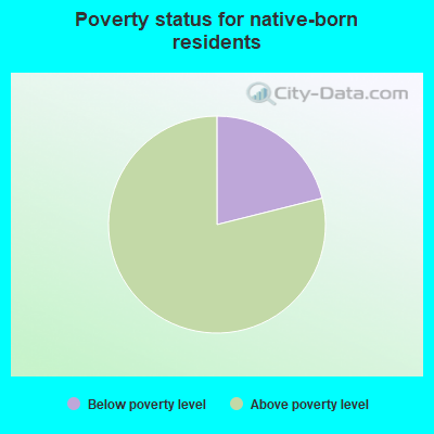 Poverty status for native-born residents