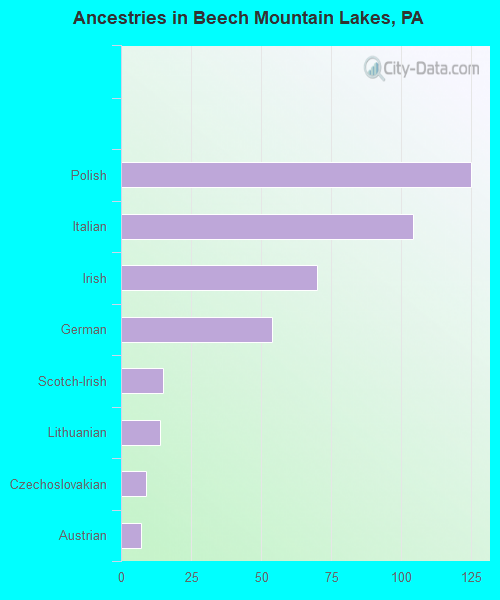 Ancestries in Beech Mountain Lakes, PA