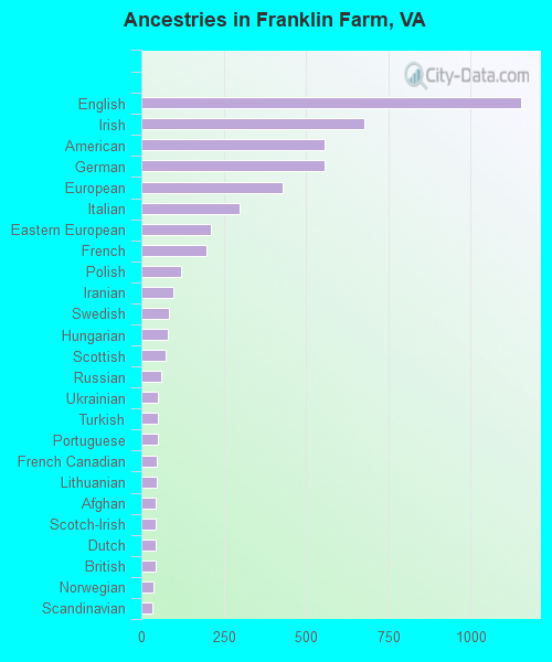 Ancestries in Franklin Farm, VA
