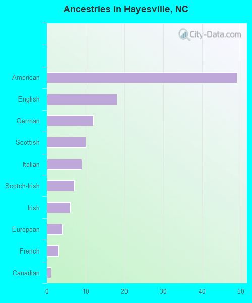 Ancestries in Hayesville, NC