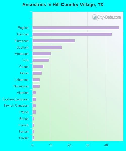 Ancestries in Hill Country Village, TX