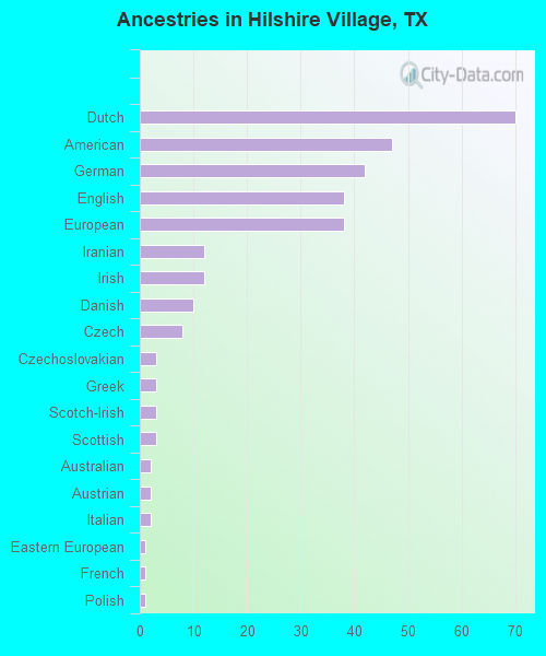Ancestries in Hilshire Village, TX