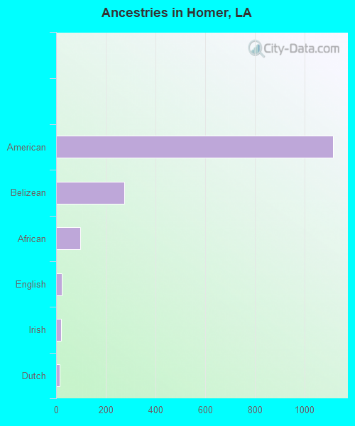Ancestries in Homer, LA