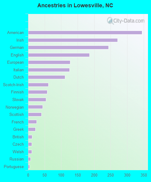 Ancestries in Lowesville, NC