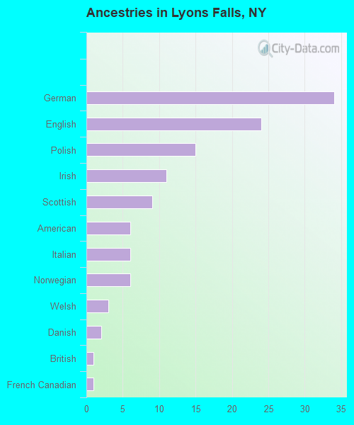 Ancestries in Lyons Falls, NY