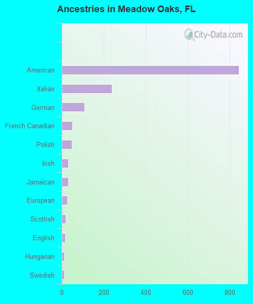 Ancestries in Meadow Oaks, FL