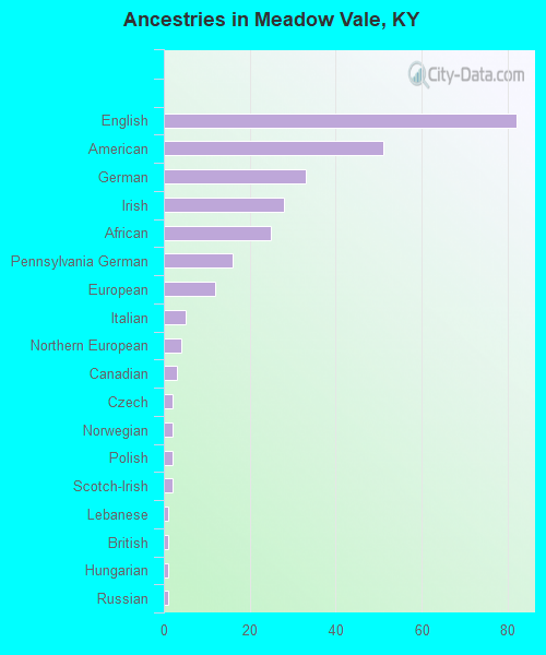 Ancestries in Meadow Vale, KY