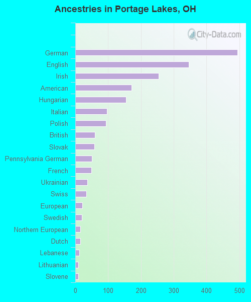 Ancestries in Portage Lakes, OH