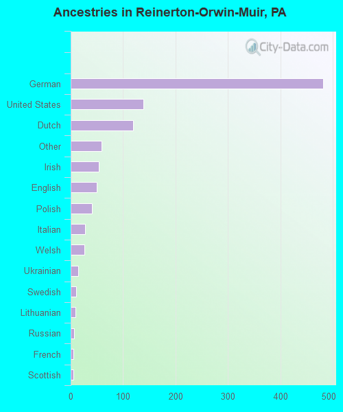 Ancestries in Reinerton-Orwin-Muir, PA
