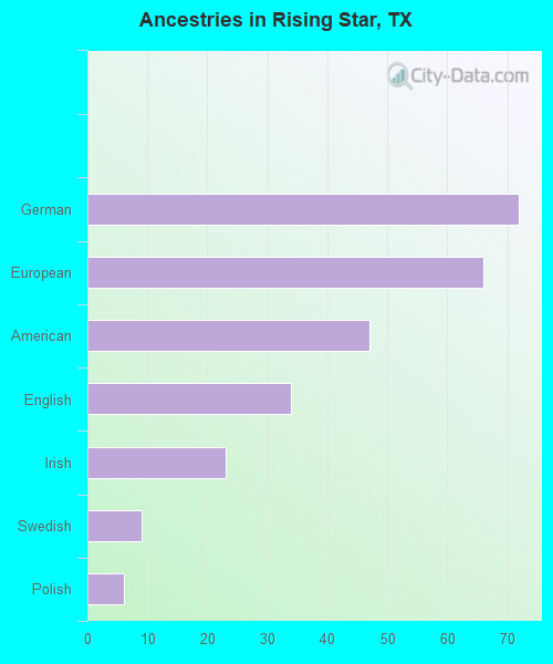 Races in Rising Star, Texas (TX) White, Black, Hispanic, Asian