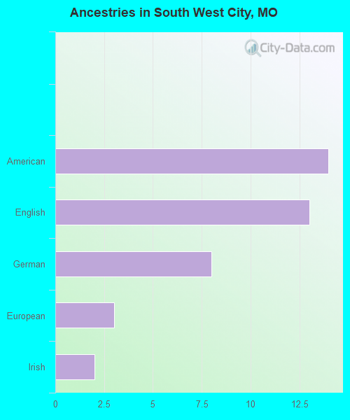 Ancestries in South West City, MO