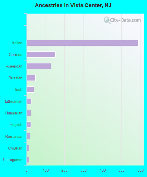 Ancestries in Vista Center, NJ
