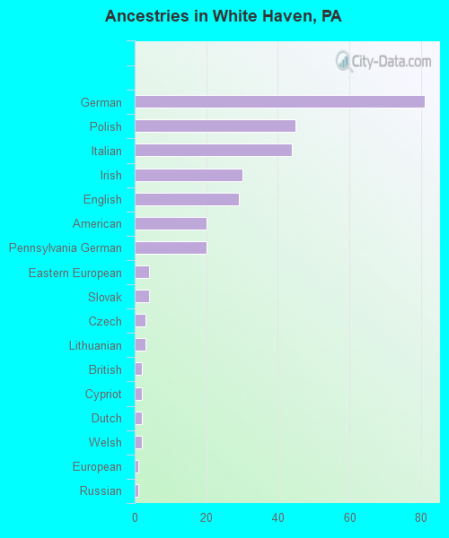Ancestries in White Haven, PA