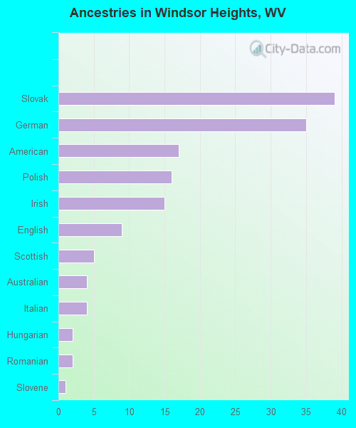 Ancestries in Windsor Heights, WV