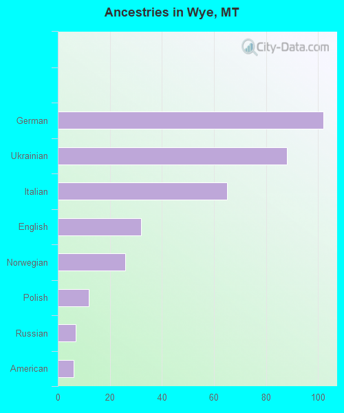 Ancestries in Wye, MT