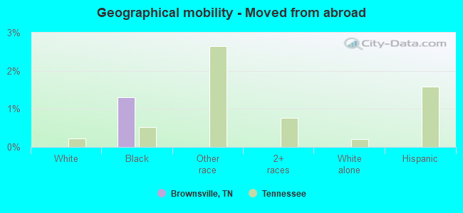 Geographical mobility -  Moved from abroad