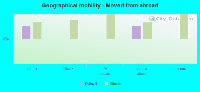 Geographical mobility -  Moved from abroad