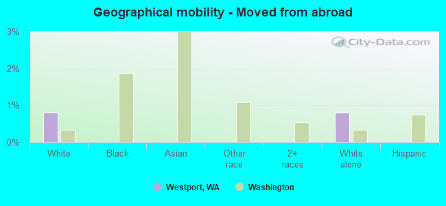 Geographical mobility -  Moved from abroad