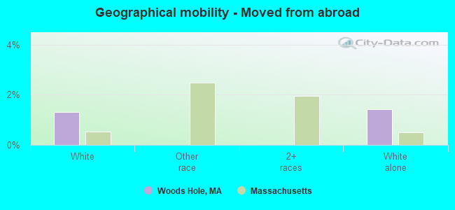 Geographical mobility -  Moved from abroad