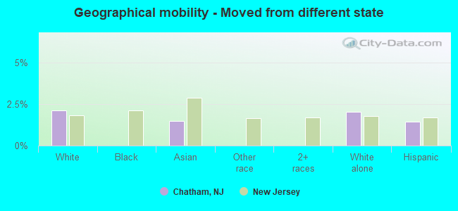 Geographical mobility -  Moved from different state