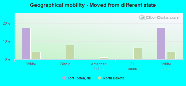 Geographical mobility -  Moved from different state