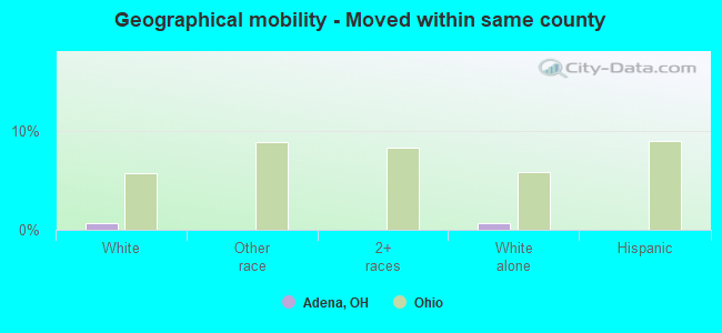 Geographical mobility -  Moved within same county