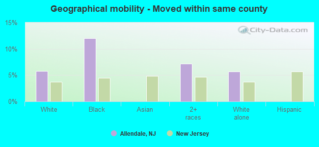 Geographical mobility -  Moved within same county