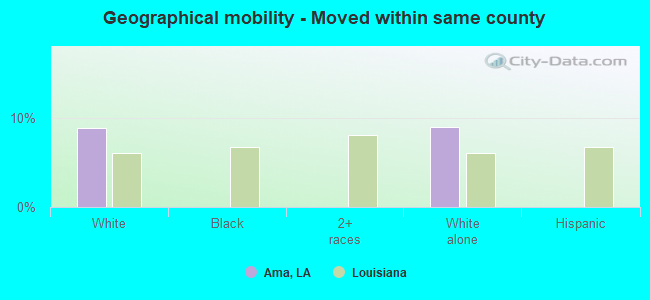 Geographical mobility -  Moved within same county