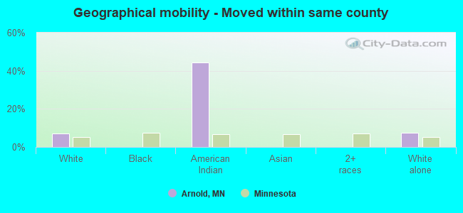 Geographical mobility -  Moved within same county