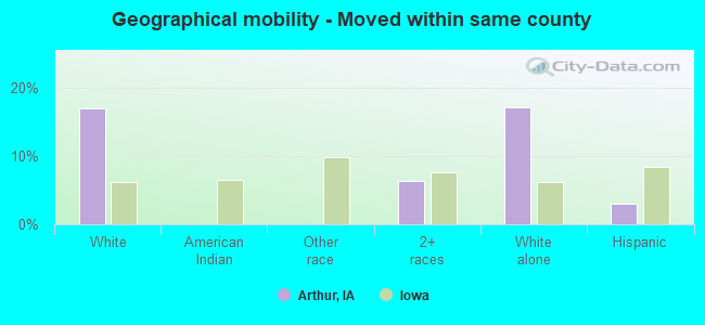 Geographical mobility -  Moved within same county