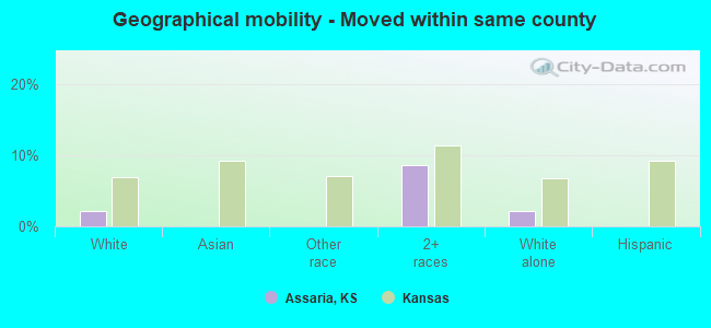 Geographical mobility -  Moved within same county