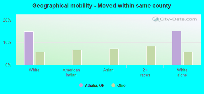 Geographical mobility -  Moved within same county