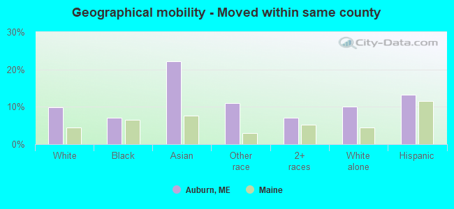 Geographical mobility -  Moved within same county