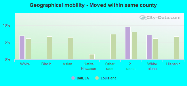 Geographical mobility -  Moved within same county