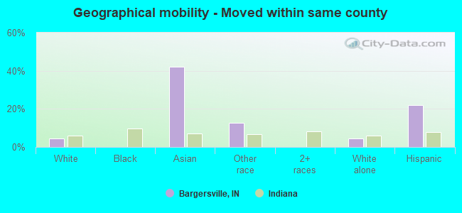 Geographical mobility -  Moved within same county