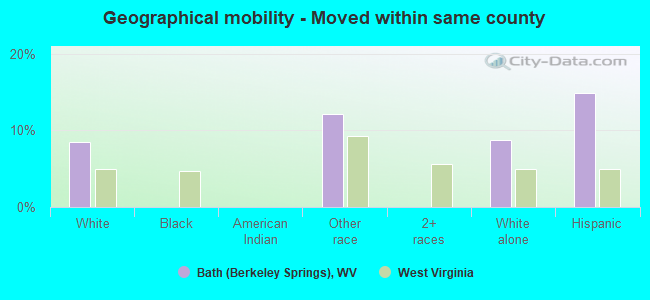 Geographical mobility -  Moved within same county